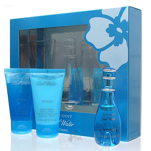 Davidoff Cool Water Woman Set 30 ml EdT, 50 ml shower, 50 ml bodylotion