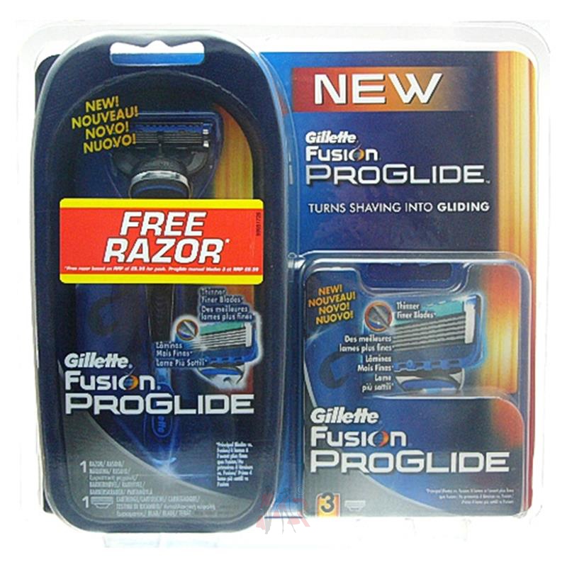 Gillette Fusion ProGlide Sparpack Rasierer + 4 Rasierklingen