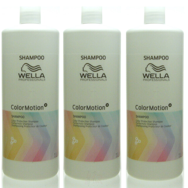 3x Wella Professionals ColorMotion+ Color Protection Shampoo 1000 ml = 3000 ml