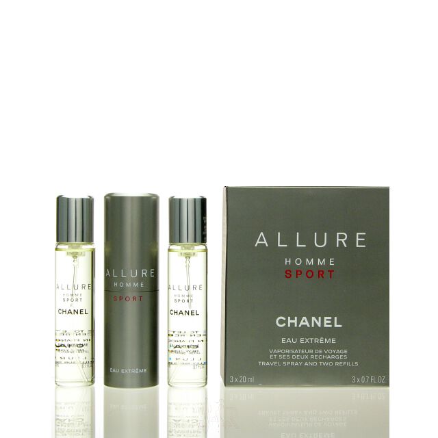 Chanel Allure Homme Sport Eau Extreme Taschenzerstuber EDT 20 ml + 2 Nachfllungen je 20 ml