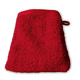 Lanudo® Waschhandschuh "Pure Line" 21x15 cm Rot