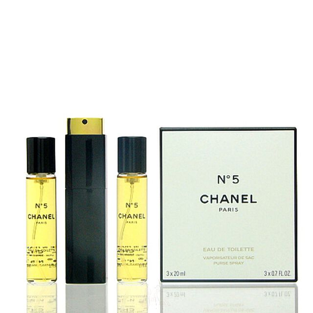 Chanel No.5 Taschenzerstuber EDT 20 ml + 2 Nachfllungen je 20 ml
