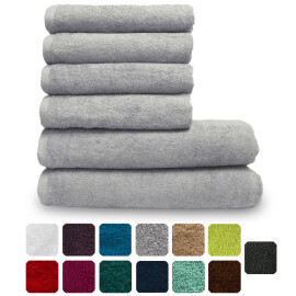 Lanudo® Handtuch Set "Pure Line" 2x Duschtuch + 4x Handtuch