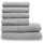 Lanudo® Handtuch Set "Pure Line" 2x Duschtuch + 4x Handtuch Silber