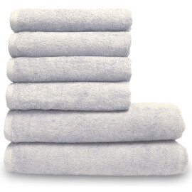 Lanudo® Handtuch Set "Pure Line" 2x Duschtuch + 4x Handtuch Violett