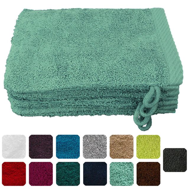 Lanudo� Waschhandschuh "Pure Line" 21x15 cm 4er Set Mint