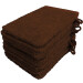 Lanudo® Waschhandschuh "Pure Line" 21x15 cm 10er Set Braun