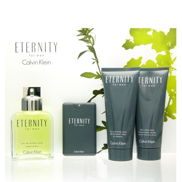 Calvin Klein Eternity for Men Set - EDT 100 ml + EDT 20 ml + ASB 100 ml + SG 100 ml