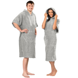Lanudo® Surf Bade Poncho Unisex S/M Silber