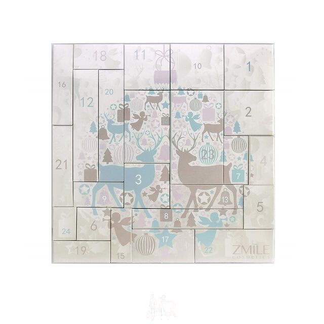 Adventskalender Kosmetik 24 Faltschachteln Puzzle Rentiere