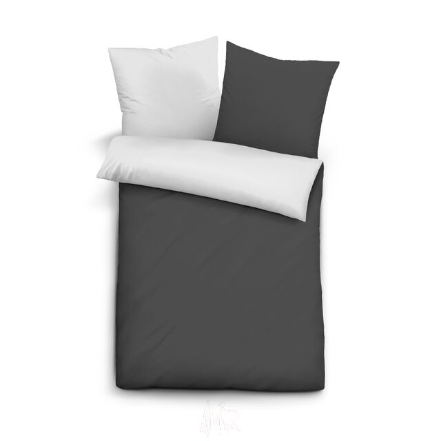 Lanudo? Microfaser Bettw?sche Schwarz/Silber 135 x 200 + 80 x 80 cm Lanudo? Microfaser Bettw?sche Schwarz/Silber 135 x 200 + 80 x 80 cm