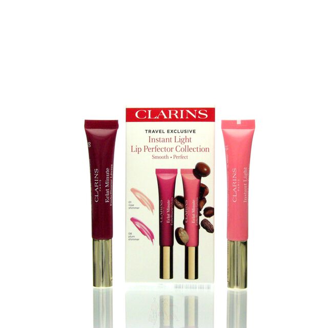 Clarins Instant Light Natural Lip Perfector Set - LG 01 12 ml + LG 08 12 ml
