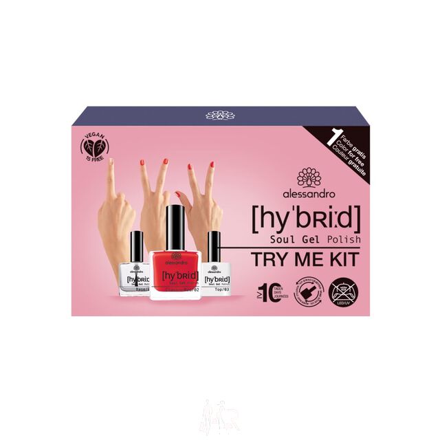 Alessandro Nagellack Hybrid Try Me! Set Classic Red